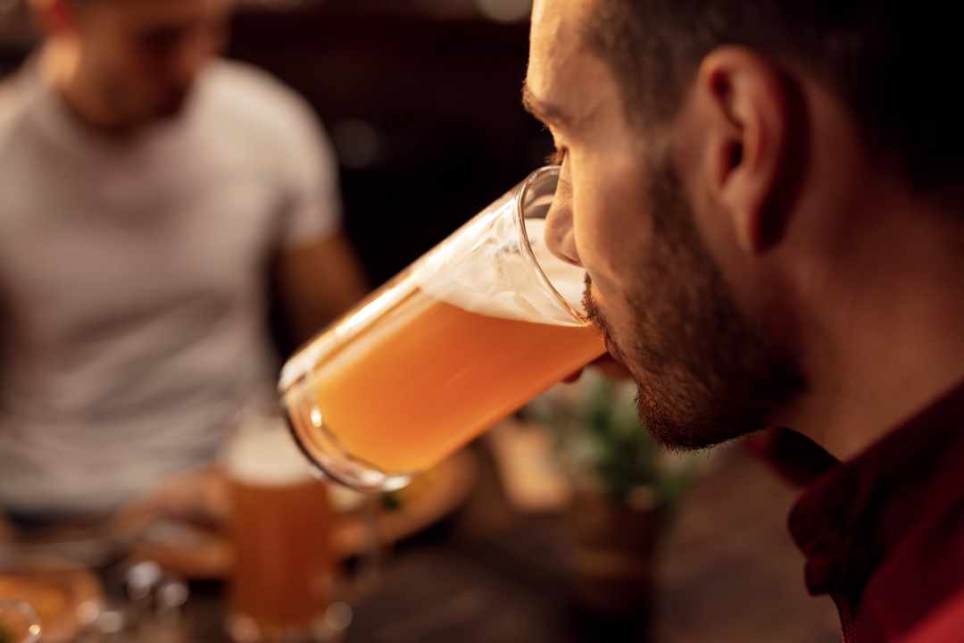 positive changes, a man drinking beer